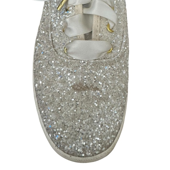 Kate Spade x Keds Sparkly Silver Womens Fashion Sneakers Size 8.5 - Picture 3 of 10